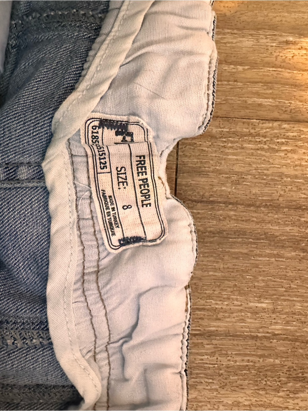 Free People Dark Blue Distressed Denim Shorts - Picture 3 of 3